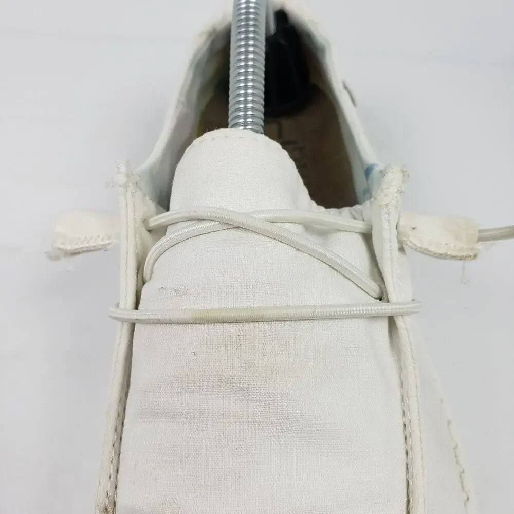 Hey Dude Wendy Womens Size 8 Silk Moon White Slip On Casual Loafer Shoes